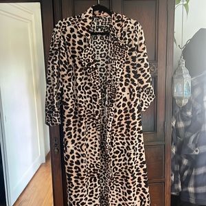 Leopard print light weight duster